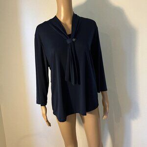 Southern Lady Navy Blouse Large L
